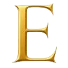 Gold capital letter E representing Establish the Record in The Notice Club PAPER Blueprint