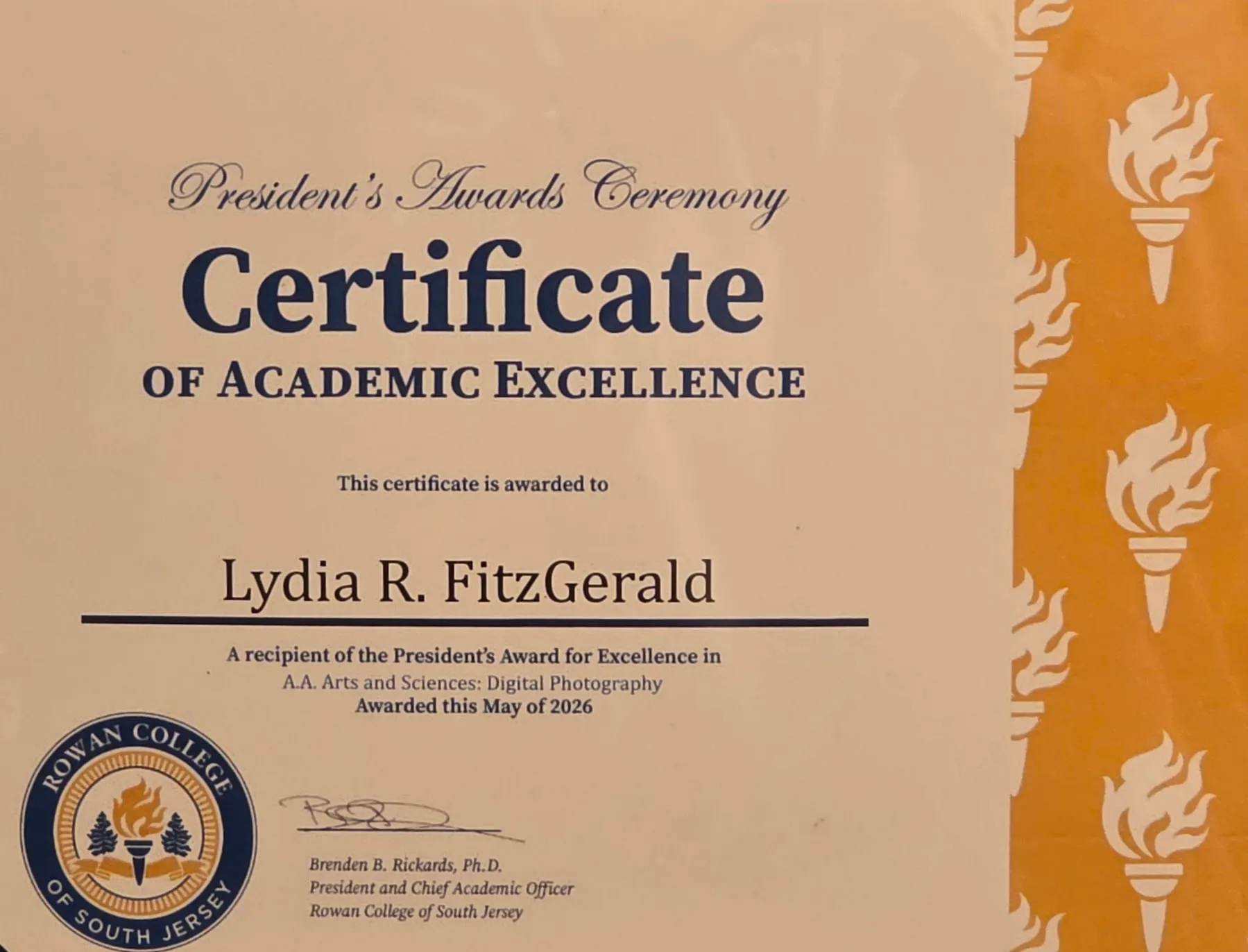 President's Award Digital Photography