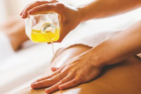 Massage using essential oils