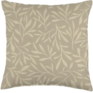 monochrome tonal beige cream botanical throw pillow