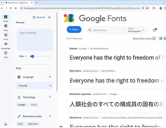 Google Fonts