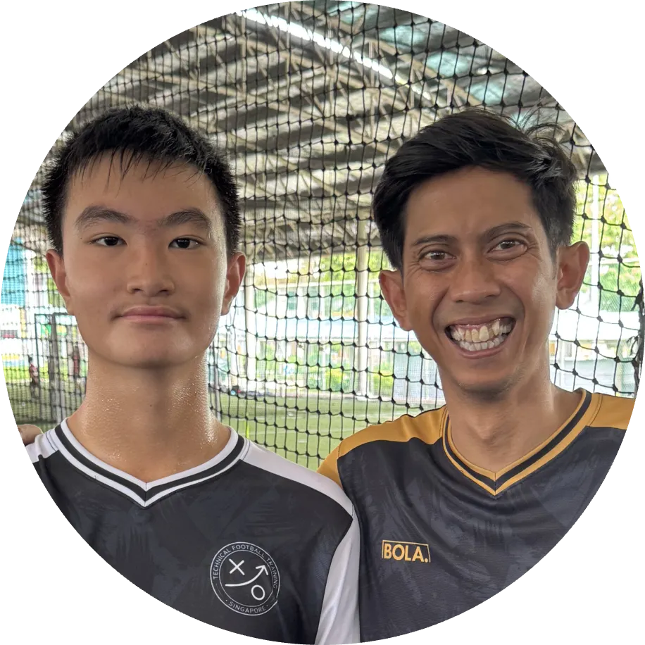 technical football training coach azri with jensen