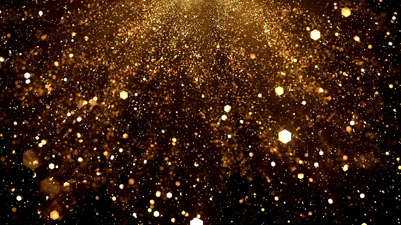 gold sparkle light shower