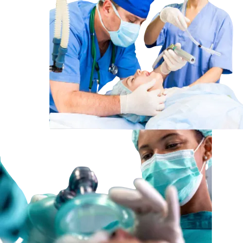Anesthesiologist prep a patient for surgery