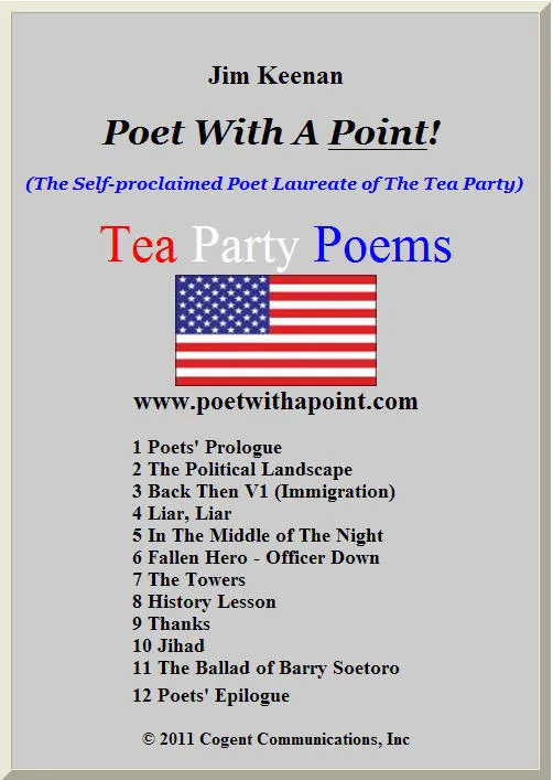 Tea Party Poems CD Back Cover with Index