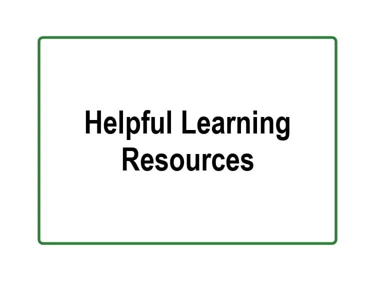 Helpful Learning Resources Label