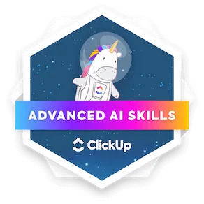 ClickUp Certified AI advanced Skills