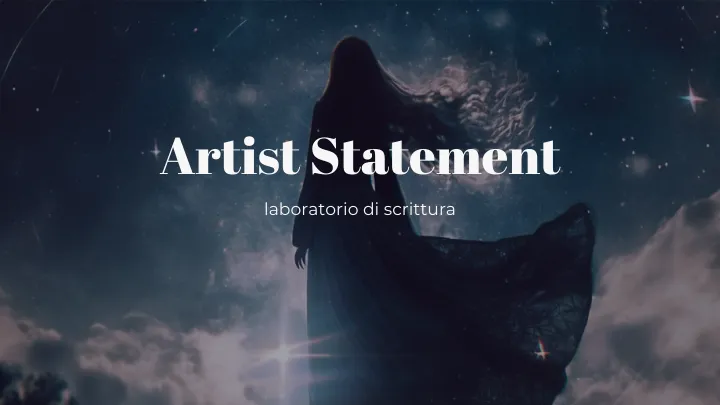 Artist statement federica nardese free webinar laboratorio scrittura gratuito