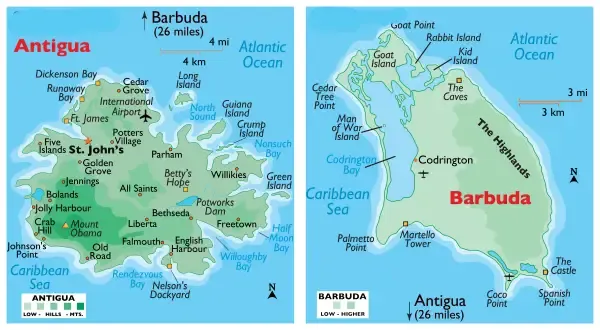 Antigua & Barbuda Map