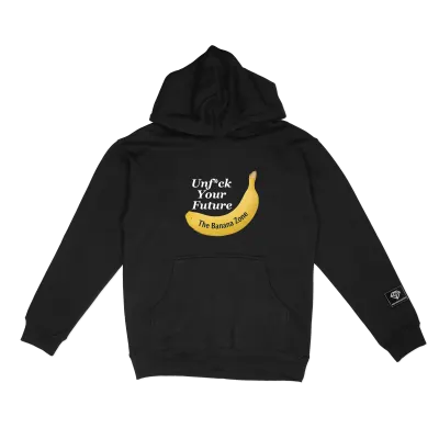 Banana Zone Unfuck Your Future dark hoodie