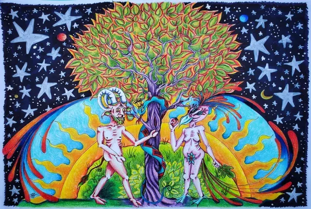 adam and eve - donna dery art