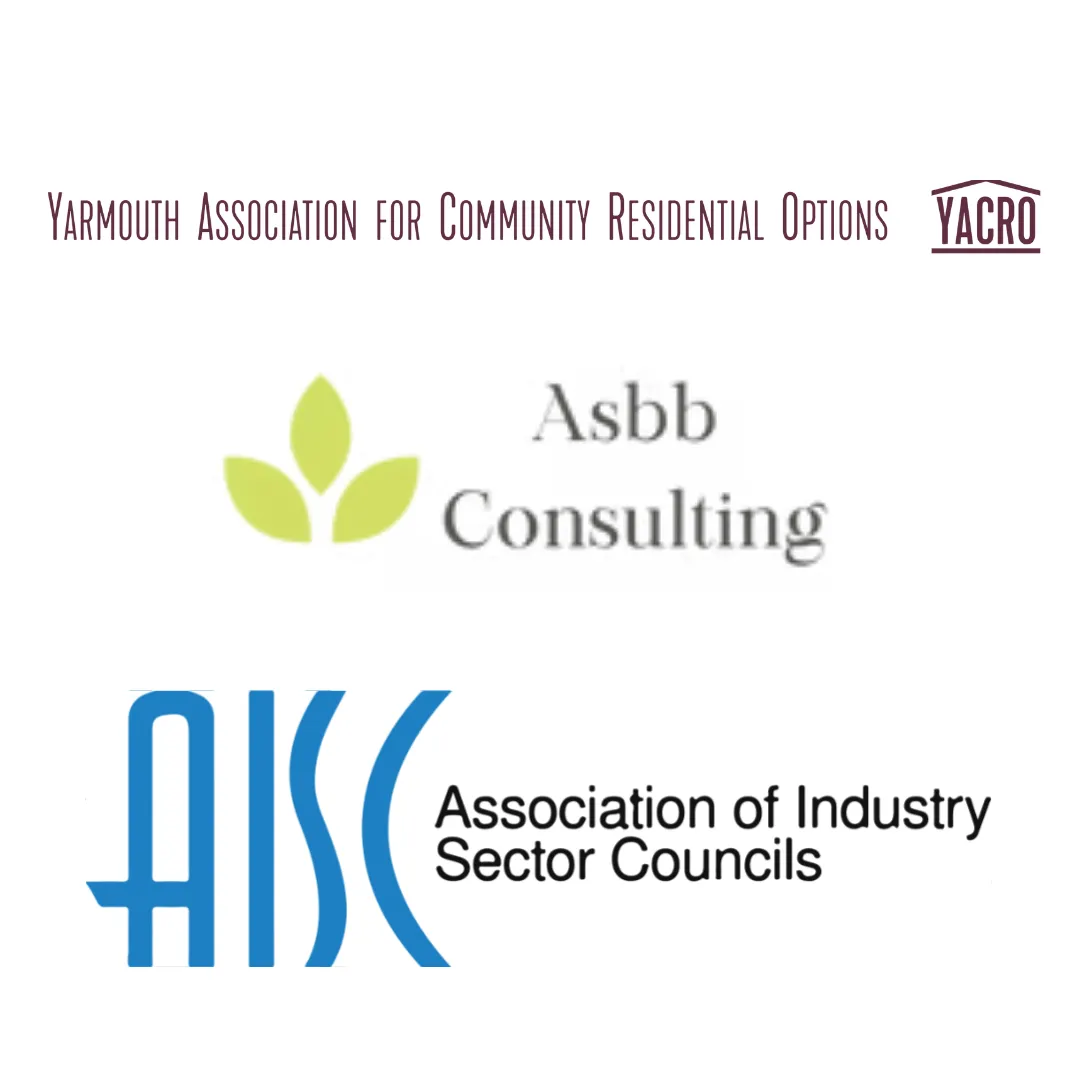 Logos: Yarmouth Association for Community Residential Options, ASBB Consulting, and the Association of Industry Sector Councils