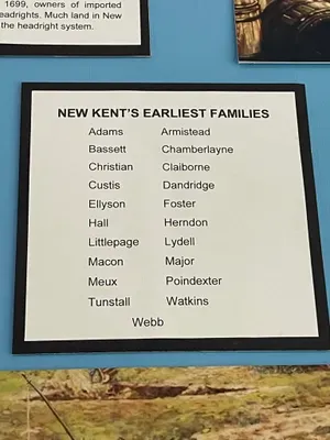 Earliest families of New Kent Virginia