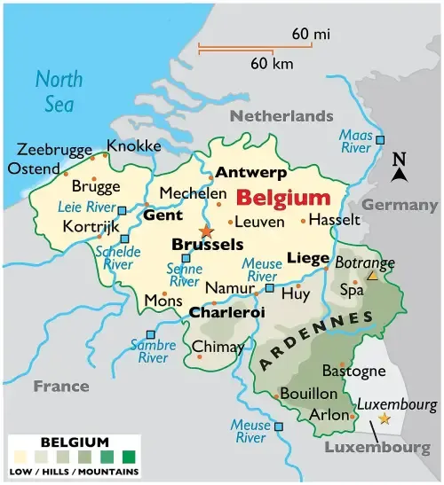 Belgium map