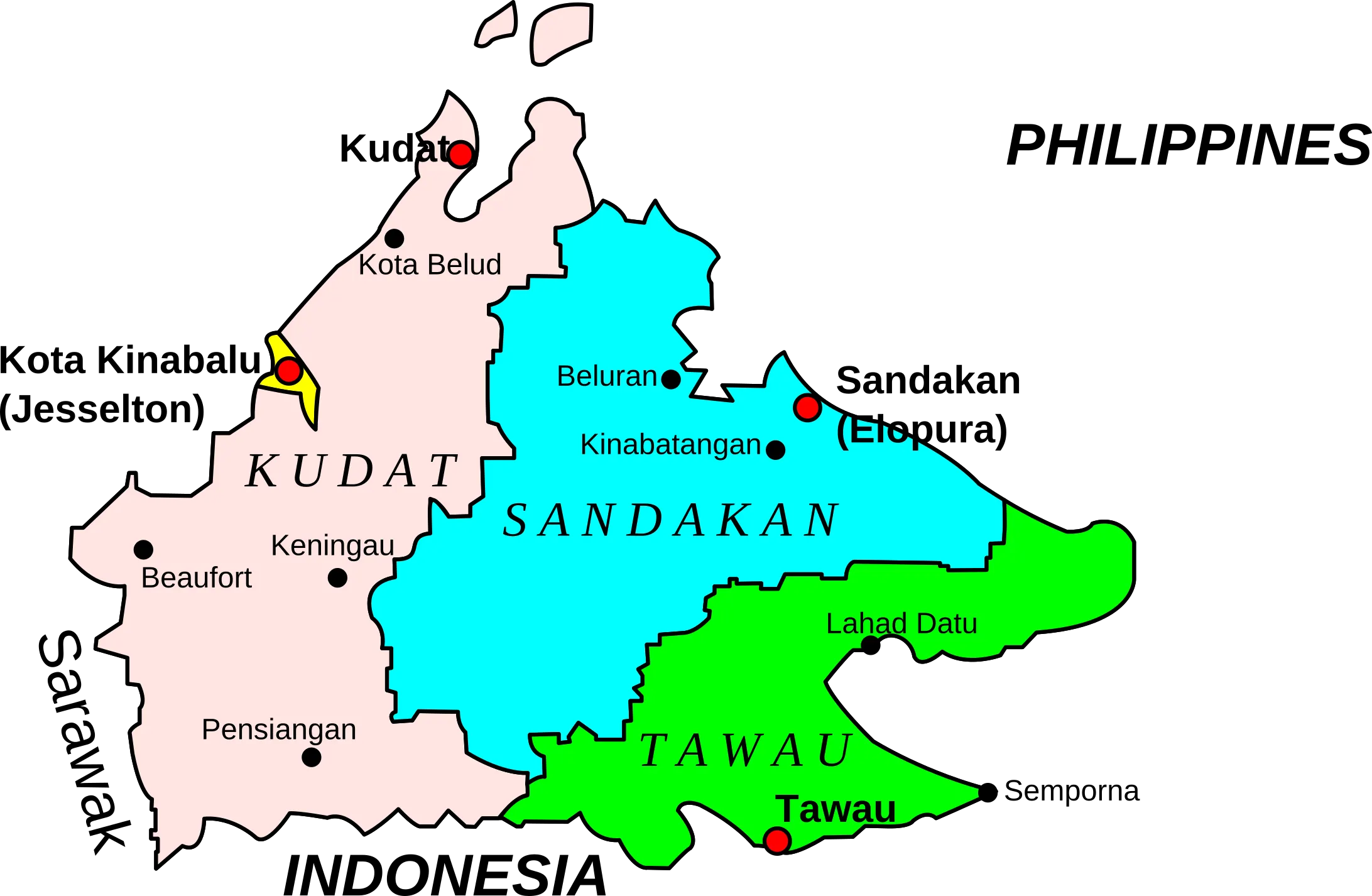 Sabah map