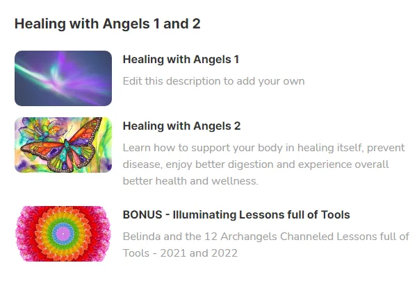 Healing with the Angels 1 and 2 Belinda Womack and the 12 Archangels School of Spiritual Evolution