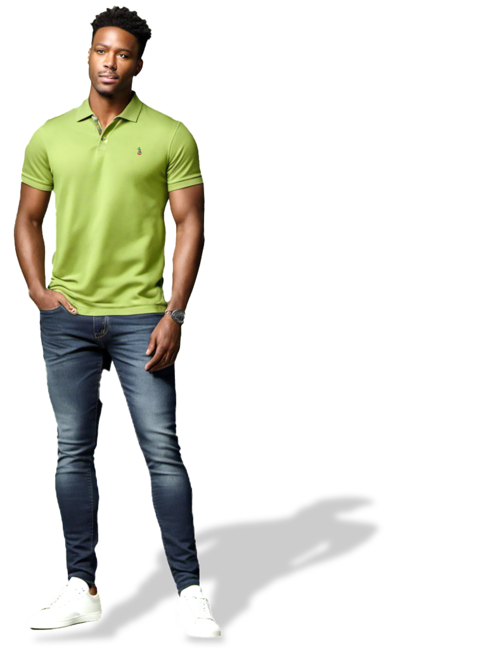Tom Pearman Avocado Green Short Sleave Polo Shirt