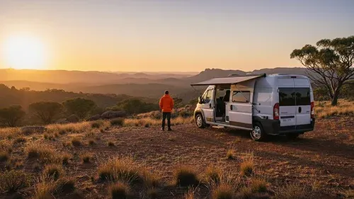 Matthew Storer In Outback South Australia Self Built Camper Van Australia