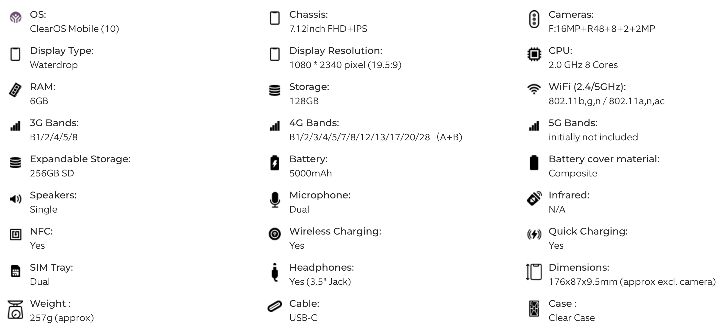 clearphone 620 specs