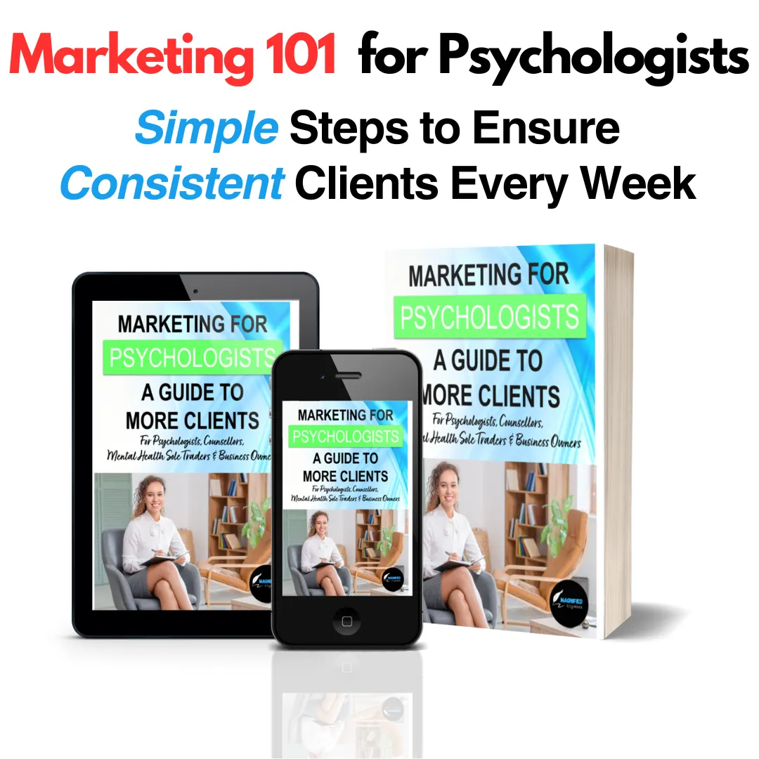 Marketing for psychologists counsellors mental health professionals business ebook