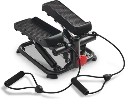 Sunny Health & Fitness Mini Stepper with Resistance Bands: 