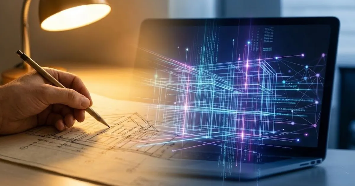 A visual representation of human strategy blending with AI execution for business growth.