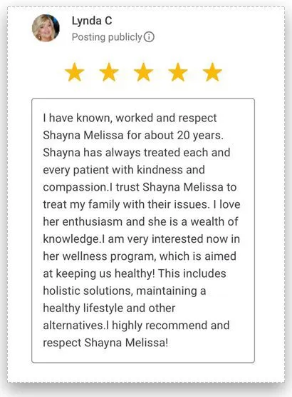 shayna melissa wellness testimony