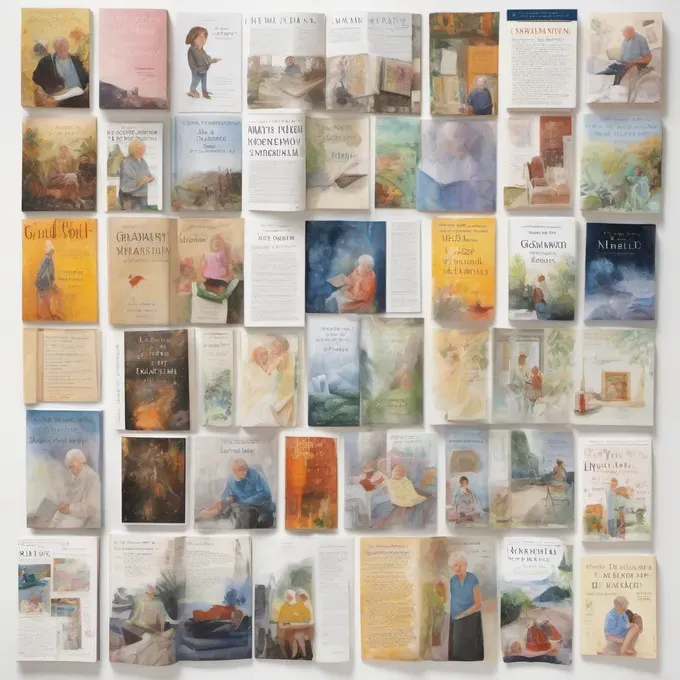 illustration of different book covers