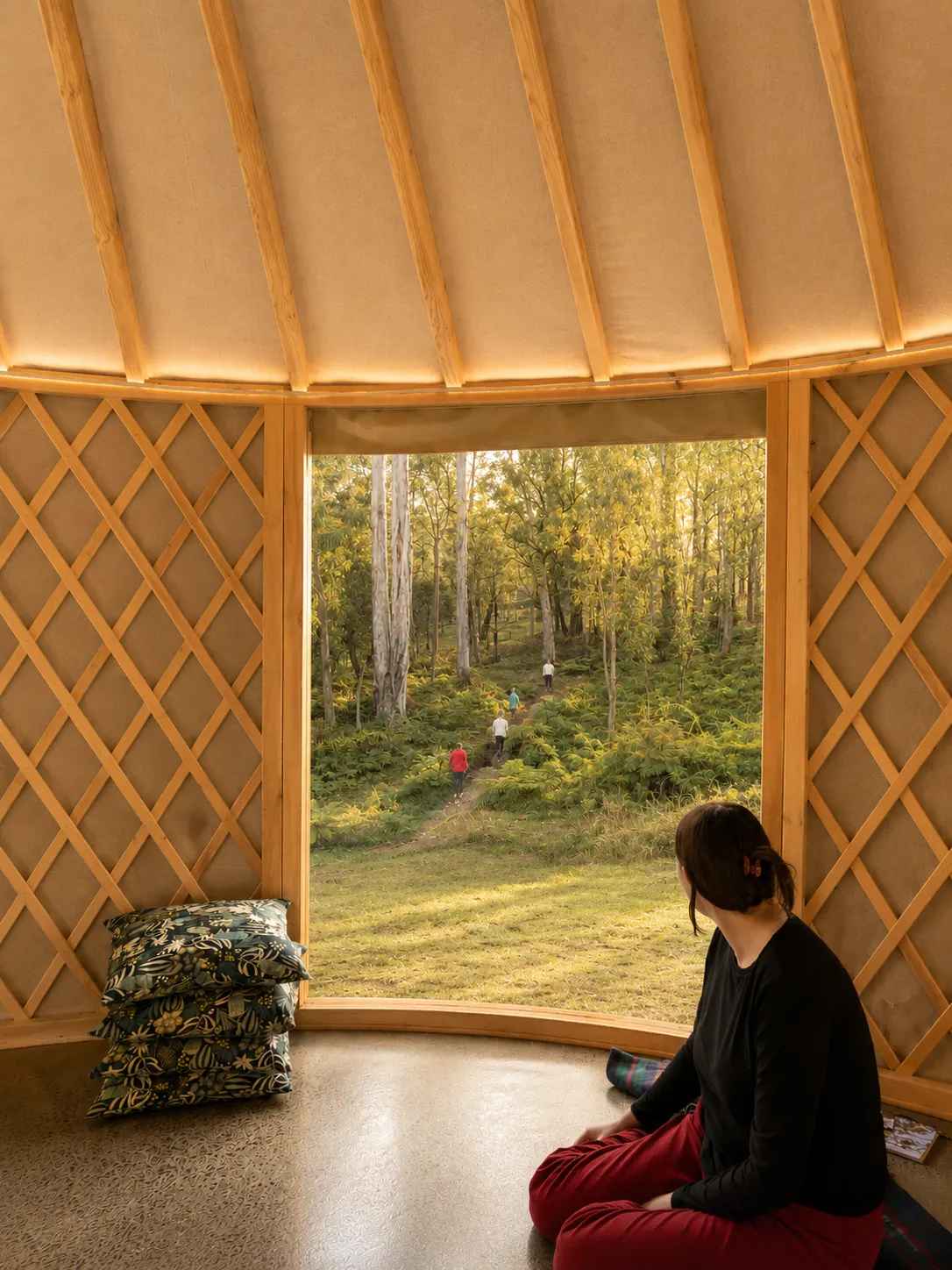 Breathwork yurt tucked away in the forest at Nurture Creek in Monbulk