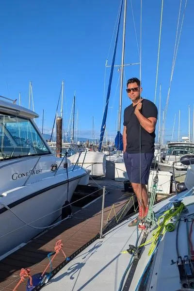 Devin bisanz on a sale boat