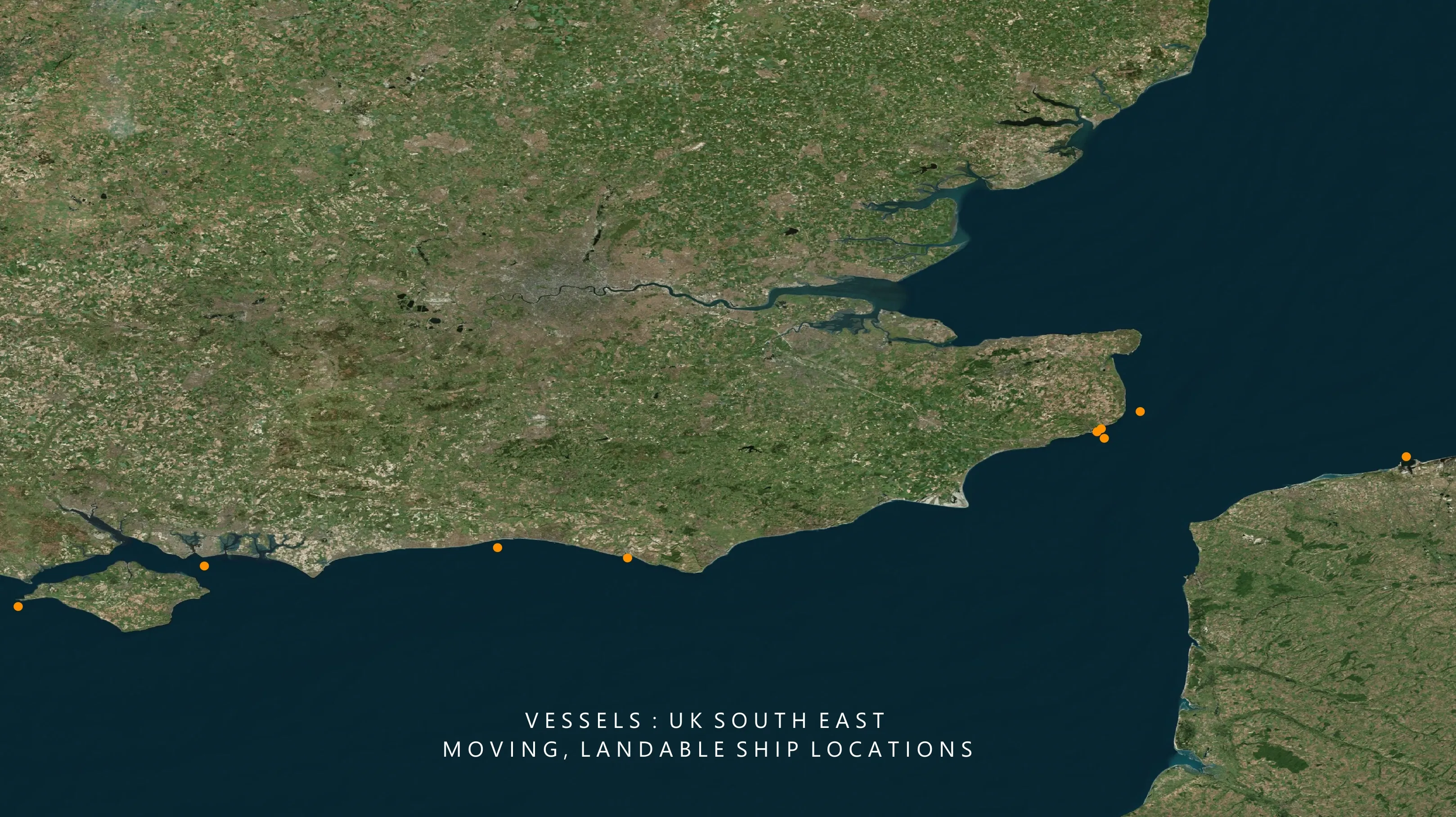Vessels: UK South East - Landable, Moving Ship Locations