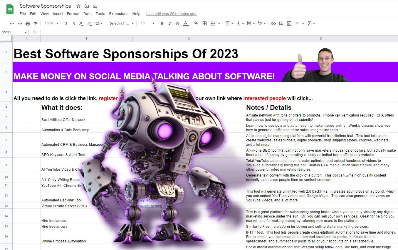 software sponsorships