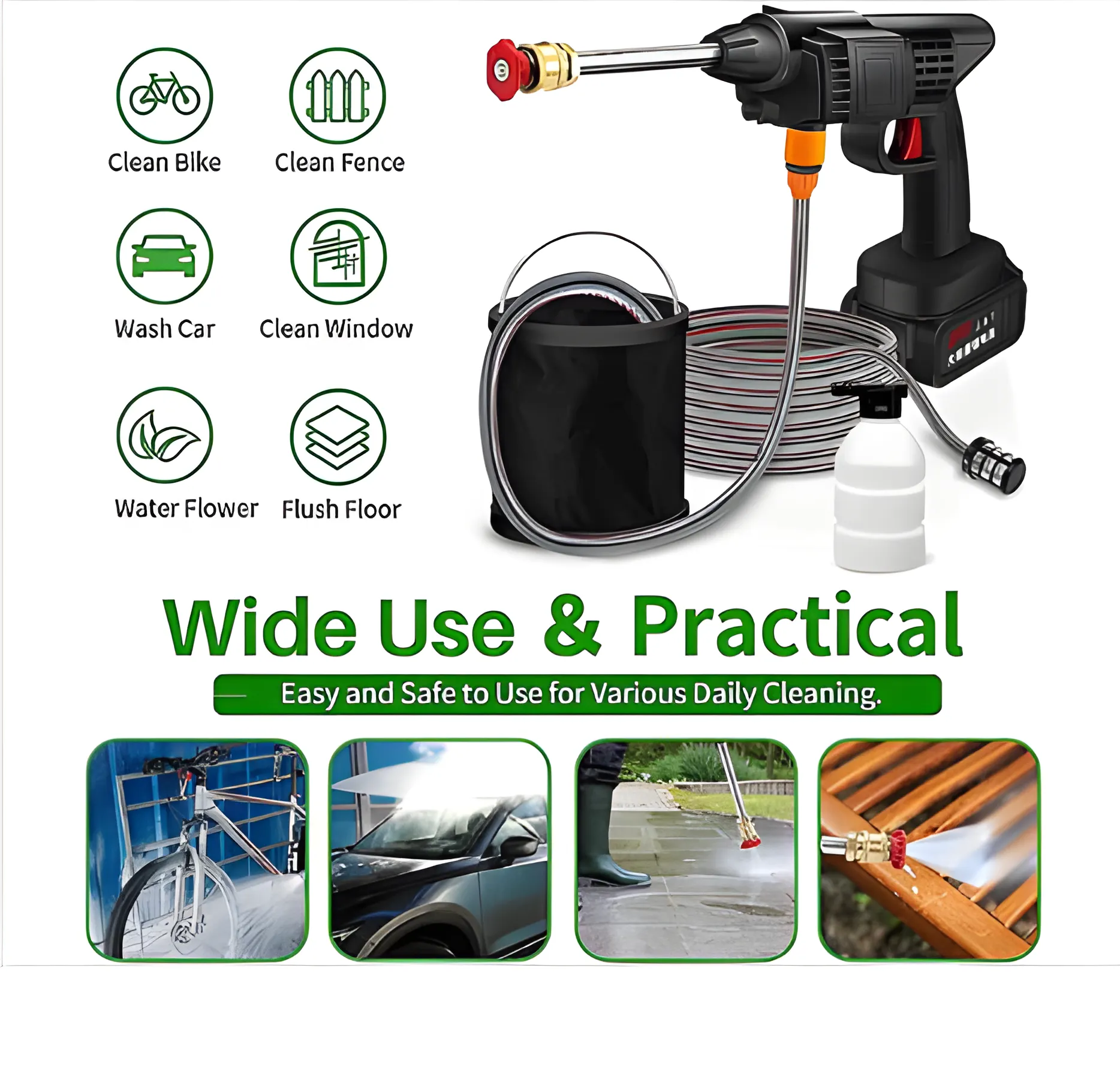 Rechargeable Multipurpuose Car Pressure Washer