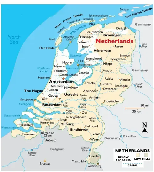 Netherlands map