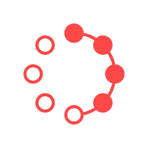 circle with 4 solid red circles