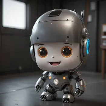 cute robot smiling