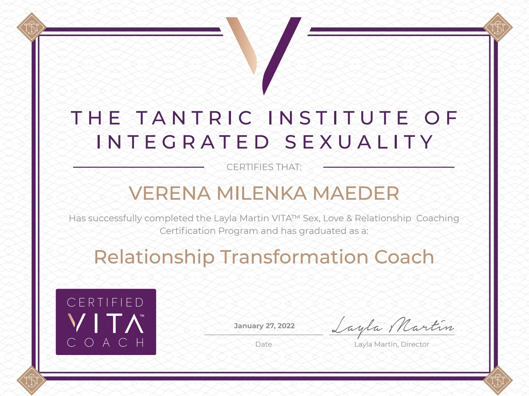 VITA coaching certificate