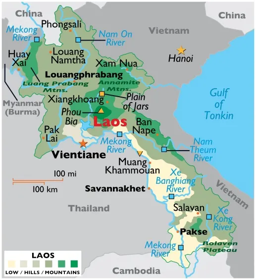Laos map