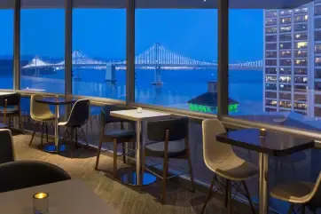Hyatt Regency San Francisco Club Lounge View Dusk