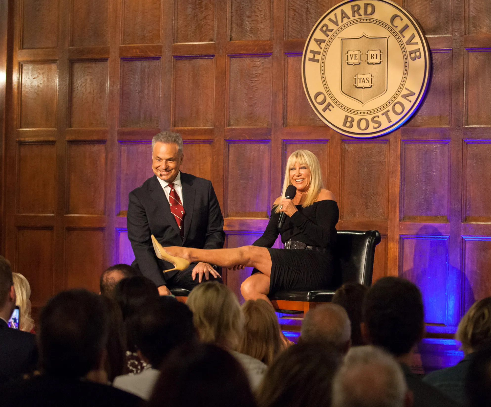 Clint Arthur & Suzanne Somers at Harvard Club of Boston