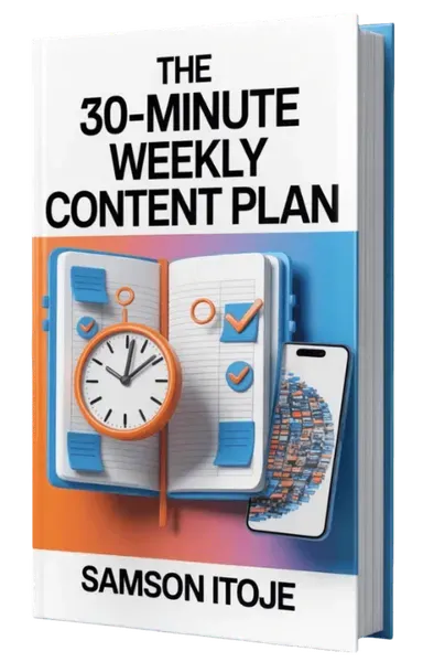 the 30 minute weekly social media content plan
