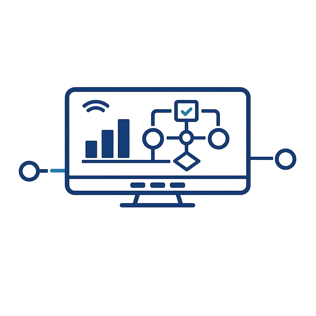 decision screen with logic paths