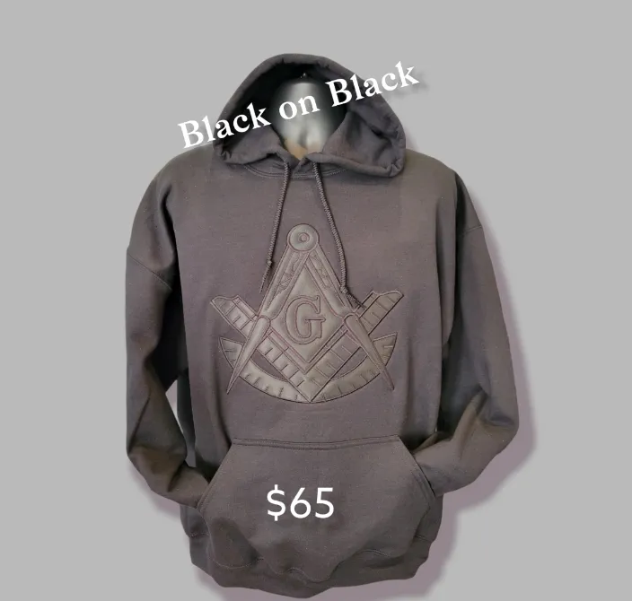 sweat shirt with masonic emblem with black had image