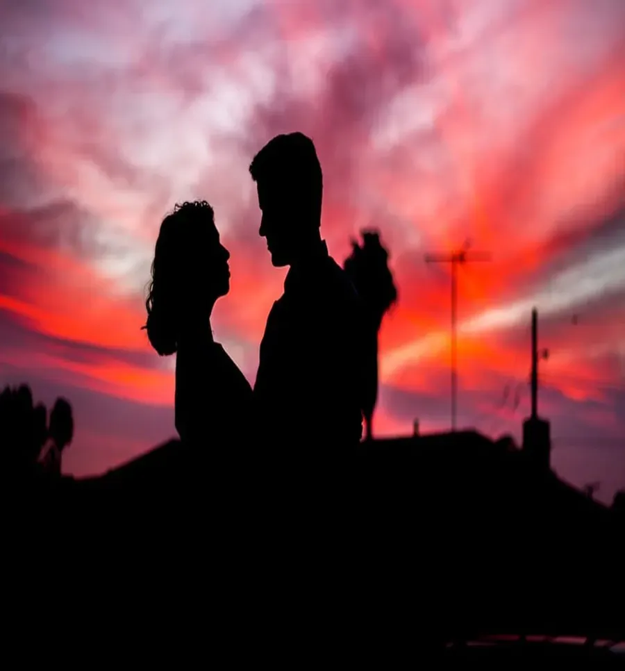 Couple in Love at Sunset