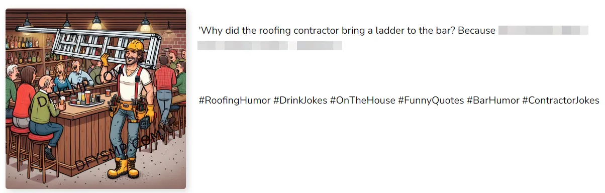 sample of social media post for roofers