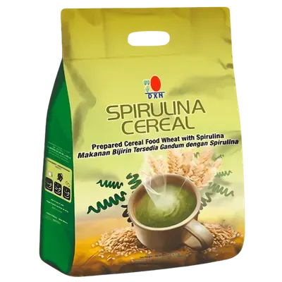 Bolsa de espirulina cePaquete de Espirulina Cereal de DXN, un superalimento para la nutrición completa.real de dxn