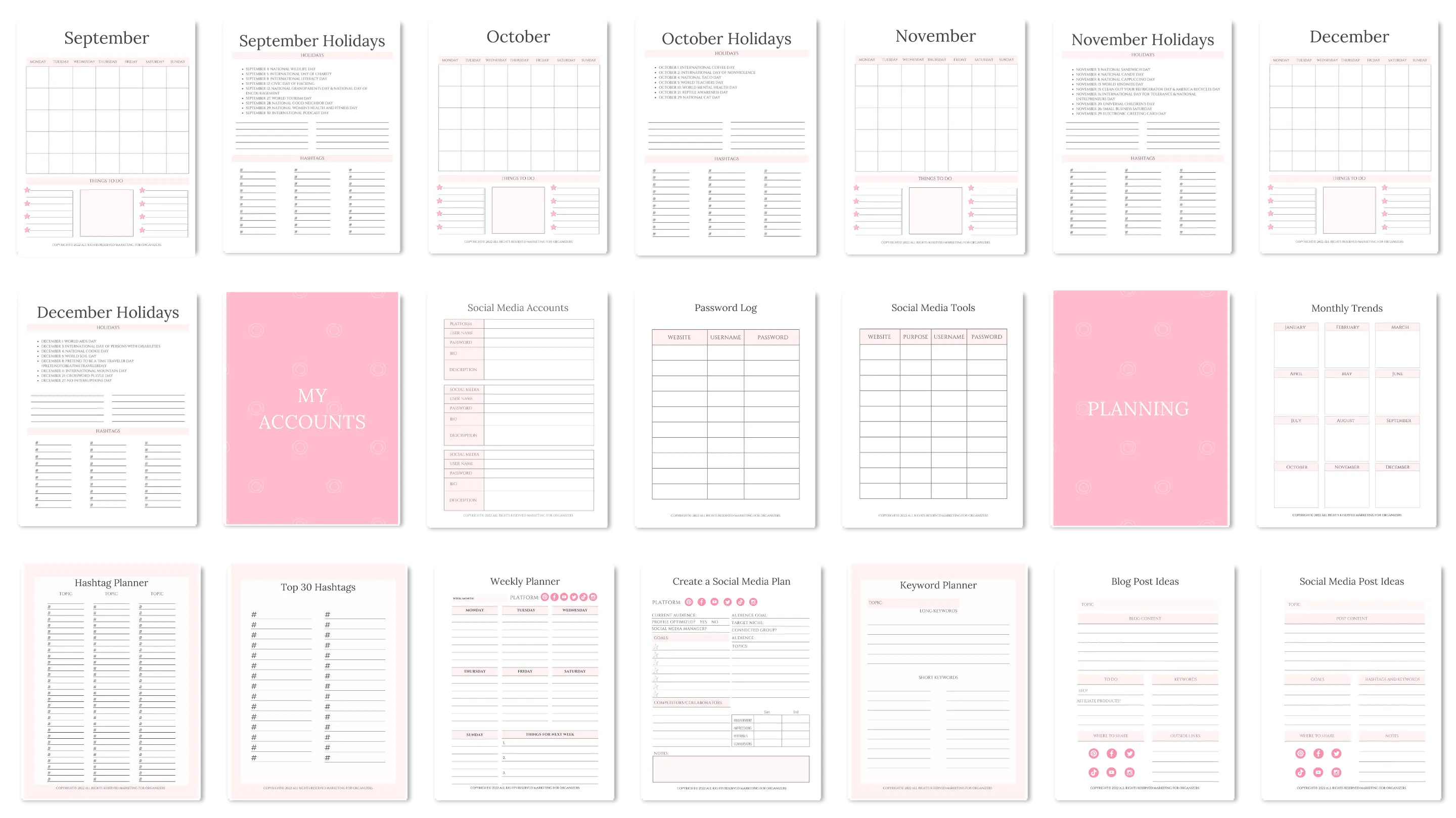 Social Media planner 2