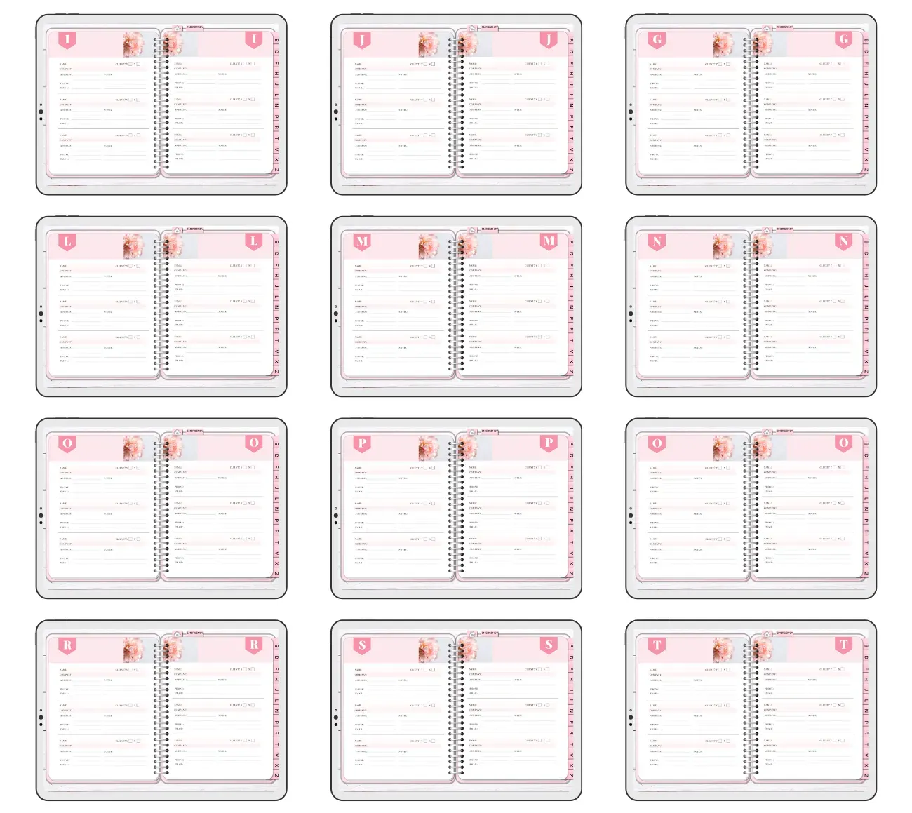 Digital Address Book J-T