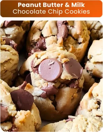 Peanut Butter + Milk Chocolate Chip Cookies by BartsCookies.com