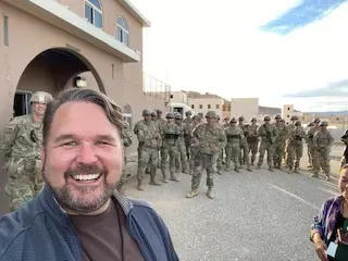 Eric Couch with the 11th Armored Cavalry Regiment at the U.S. Army National Training Center